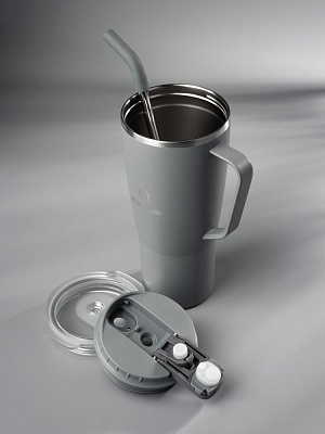 Термостакан Kasumigaoka, серый