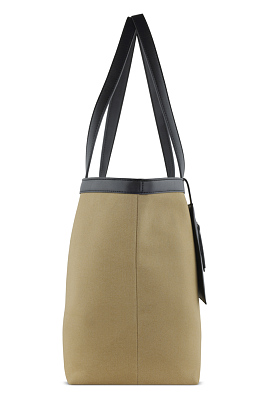 Сумка-тоут женская средняя BUGATTI Elena, песочная, канвас, полиуретан, 48 x 20 x 30 см