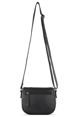 Сумка женская KLONDIKE GOLD «Kate», натуральная кожа в черном цвете, 21 х 16,5 х 6,5 см