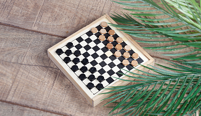 Набор игр "Joy" 4в1, натуральный