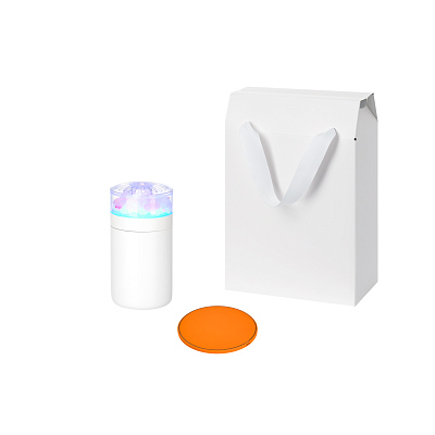 Подарочный набор Crystal, Auris, оражевый (увлажнитель воздуха, зарядное устройство) (Белый, оранжевый)