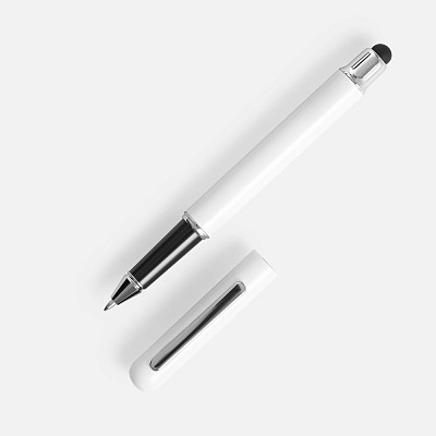 Роллер Scribo со стилусом, матовый белый (Белый)