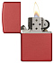 Зажигалка ZIPPO Classic с покрытием Red Matte, латунь/сталь, красная, матовая, 38x13x57 мм - Фото 3