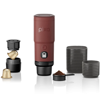 Электрическая мини-кофемашина WACACO Pixapresso, бордовый