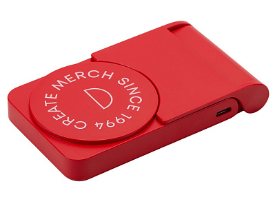 Магнитный внешний аккумулятор MagnIQ, 5000 mAh с тампопечатью (Красный)