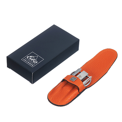 Маникюрный набор Erbe, 4пр. Футляр: натур.кожа,цвет оранжевый