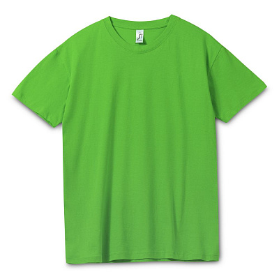 Футболка унисекс Regent 150, темно-серая (графит) (Лайм)