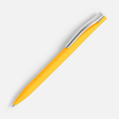 Ручка шариковая Pin Soft Touch, желтая (Желтый)