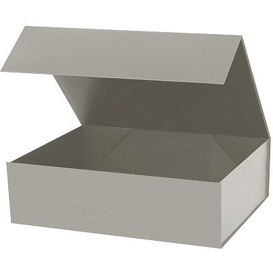 Подарочная коробка-трансформер большая, серая (Серый)