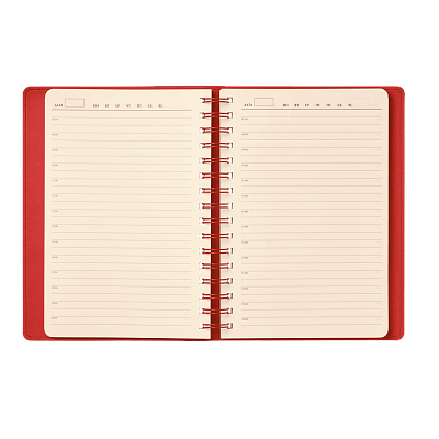 Ежедневник Vista недатированный, черный/красный