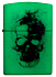Зажигалка ZIPPO Skull Design с покрытием Glow In The Dark Green, латунь/сталь, белая, 38x13x57 мм - Фото 7