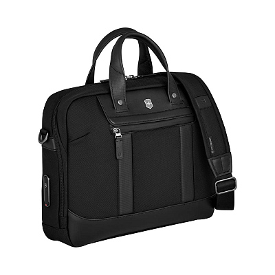 Портфель VICTORINOX Architecture Urban2 Briefcase 15'', черный, полиэстер/кожа, 42x13x31 см, 16 л