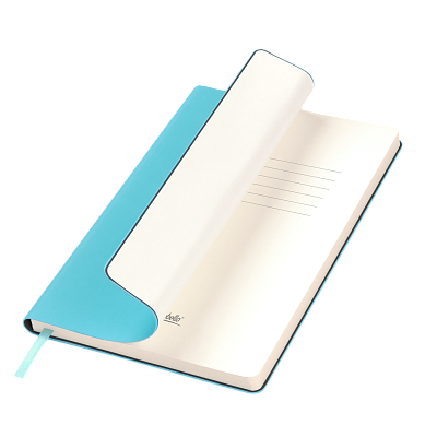 Ежедневник Спарк (Spark) недатированный, лазурный (без упаковки, без стикера, с серой подложкой) (Голубой, бежевый)
