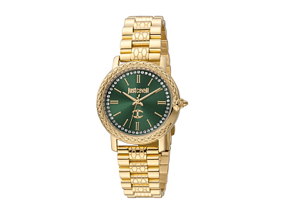 Наручные часы, женские (Корпус- желтое золото, циферблат- зеленый, крепление- желтое золото)