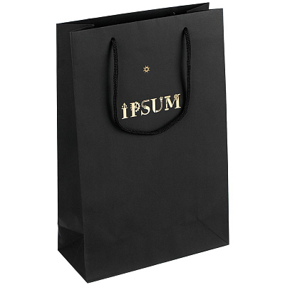 Пакет бумажный Waski S, черный