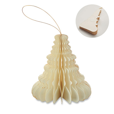 Christmas paper tree hanger (Бежевый)