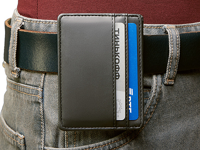 Картхолдер для двух карт и наличных денег с зажимом Crave