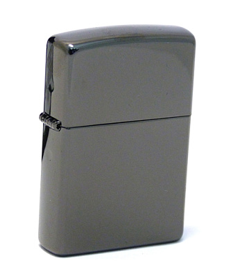 Зажигалка ZIPPO Classic с покрытием Ebony™, латунь/сталь, чёрная, глянцевая, 38x13x57 мм (Черный)