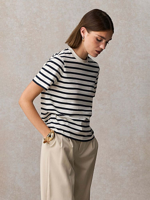 Футболка женская Legend Women, темно-синяя с молочно-белым