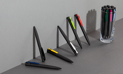 Ручка шариковая "Lip SOFTGRIP", черный с желтым