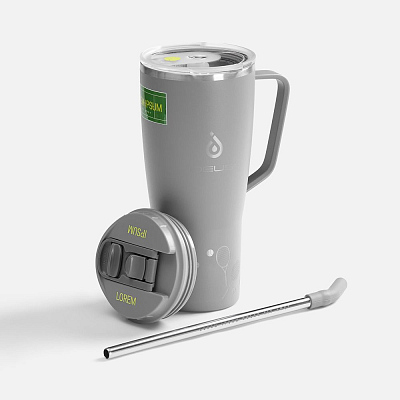 Термостакан Kasumigaoka, серый