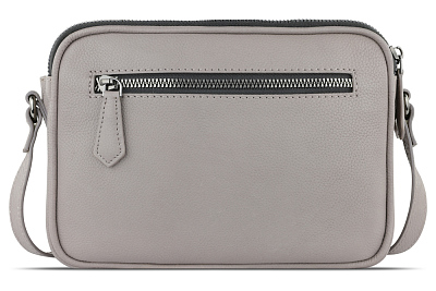 Сумка кросс-боди женская BUGATTI Bella, бежевая, воловья кожа/полиэстер, 22х6х15,5 см