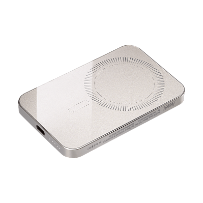 Внешний аккумулятор Artex PD 5000mAh с функцией беспроводной зарядки 15W  (Титановый)