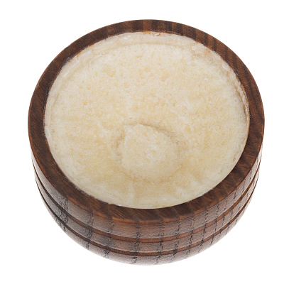 Крем для бритья Mondial "TABACCO VERDE" с ароматом зелёного табака, деревянная чаша, 140 мл