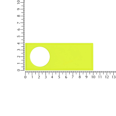 Лейбл из ПВХ с вырубкой «Круг», желтый неон