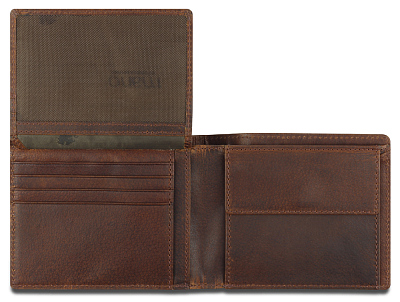 Бумажник Mano "Don Leon", натуральная кожа в коричневом цвете, 12 х 9,5 см
