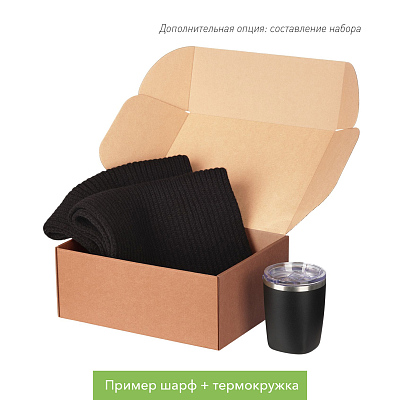 Шарф Forges вязаный, черный