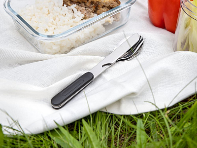 Набор походных столовых приборов Campsite, синий