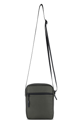 Сумка наплечная BUGATTI Blanc, оливковая, тарпаулин/полиэстер, 17х4,5х21 см