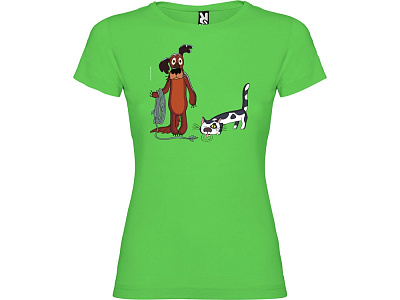 Футболка Жил-был Пес женская (Зеленое яблоко)