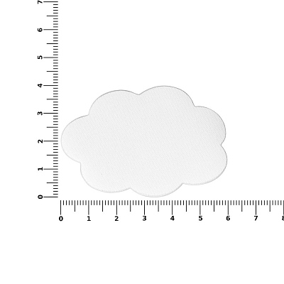 Наклейка тканевая Lunga Calum, L, белая