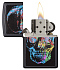 Зажигалка ZIPPO Skull Design с покрытием Black Matte, латунь/сталь, черная, 38x13x57 мм - Фото 2