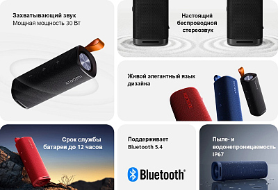 Портативная колонка Xiaomi Sound Outdoor 30W, красный