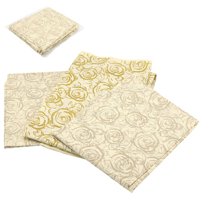 Биоразлагаемая скатерть, бело-золотая, набор 5шт (Бело-золотой)