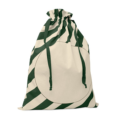 Large Santa cotton bag (Зеленый)
