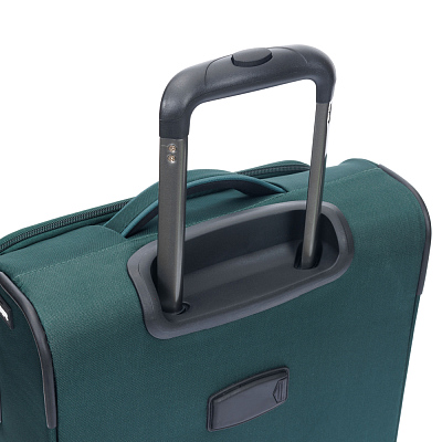 Чемодан TORBER Seyd, тёмно-зелёный, нейлон 600D, 36,5 х 19 х 54 см, 32 л