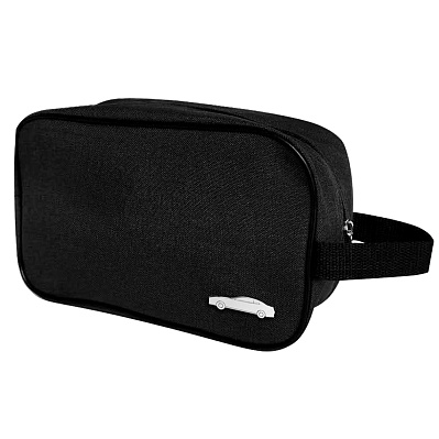 Несессер Колумб с шильдом - машина, чёрный (Чёрный/шильд машина (серебро))