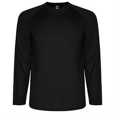 Спортивная футболка MONTECARLO L/S мужская, ЧЕРНЫЙ M (Черный)