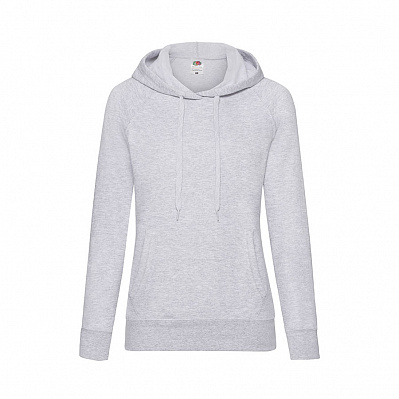 Толстовка женская без начеса LIGHTWEIGH HOODED SWEAT 240 (Серый меланж)