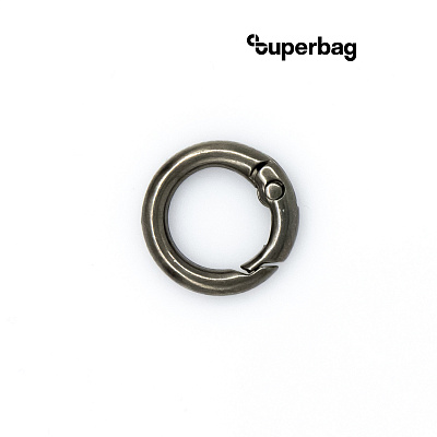 Карабин-кольцо Ring для обвеса, d=3,2см (чёрный никель) (Чёрный никель)