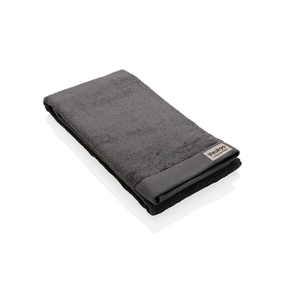 Банное полотенце Ukiyo Sakura из хлопка AWARE™, 500 г/м2, 50x100 см (Темно-серый;)