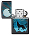 Зажигалка ZIPPO Wolf and Moon с покрытием Black Matte, латунь/сталь, чёрная, матовая, 38x13x57 мм - Фото 3
