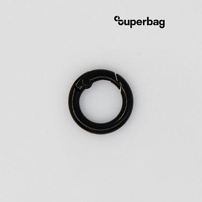 Карабин-кольцо Ring для обвеса, d=2см (черный) (Чёрный)