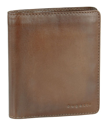 Портмоне BUGATTI Domus, с RFID защитой, коньячный цвет, натуральная воловья кожа, 10 х 2 х 12 см (Коричневый)