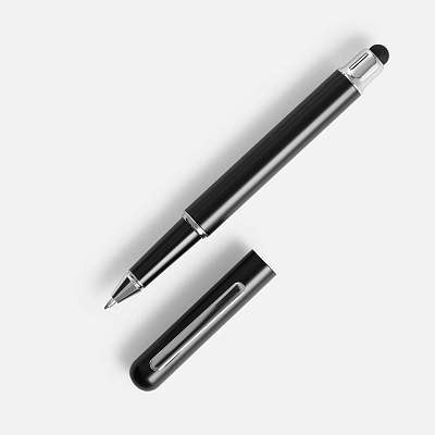 Роллер Scribo со стилусом, матовый черный (Чёрный)