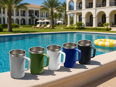 Стальная кружка с двойными стенками и порошковым покрытием Tibet